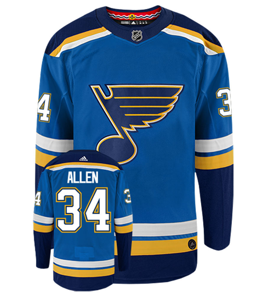 Jake Allen St. Louis Blues Adidas Authentic Home NHL Hockey Jersey