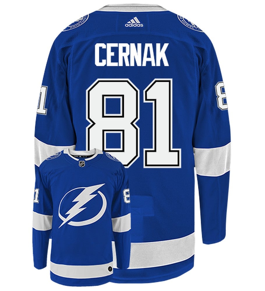 Erik Cernak Tampa Bay Lightning Adidas Authentic Home NHL Jersey