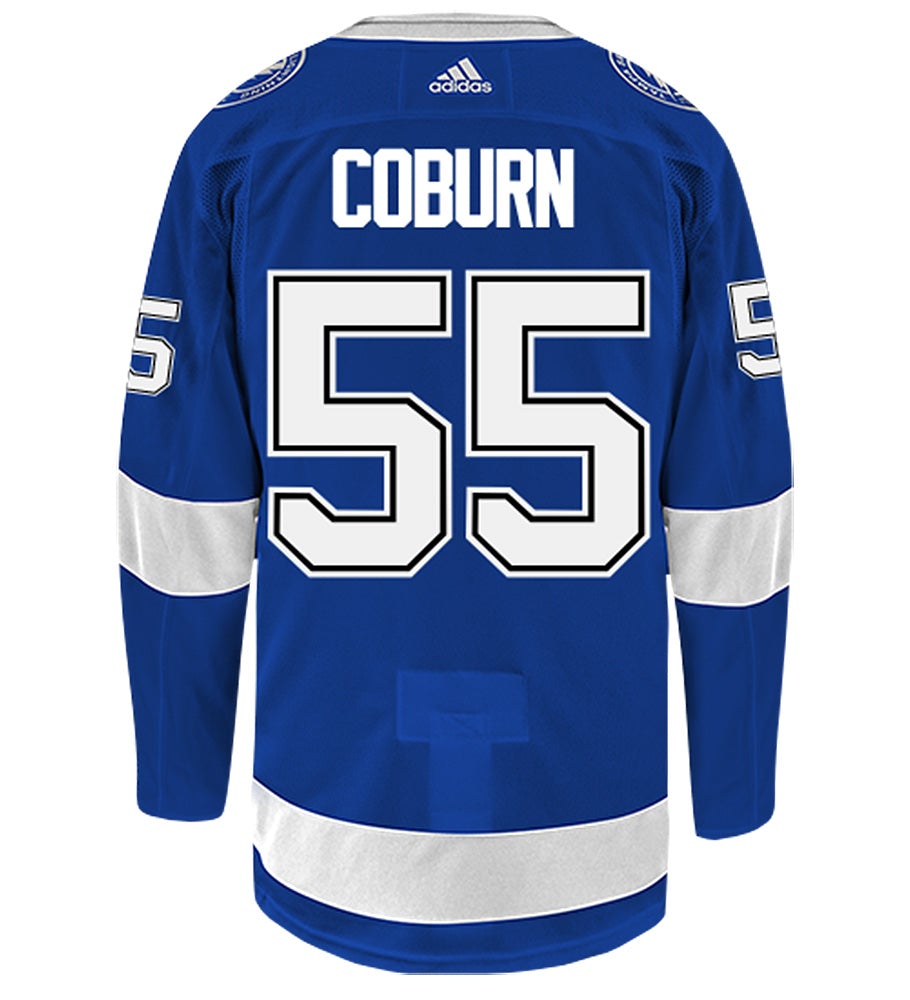 Braydon Coburn Tampa Bay Lightning Adidas Authentic Home NHL Hockey Jersey