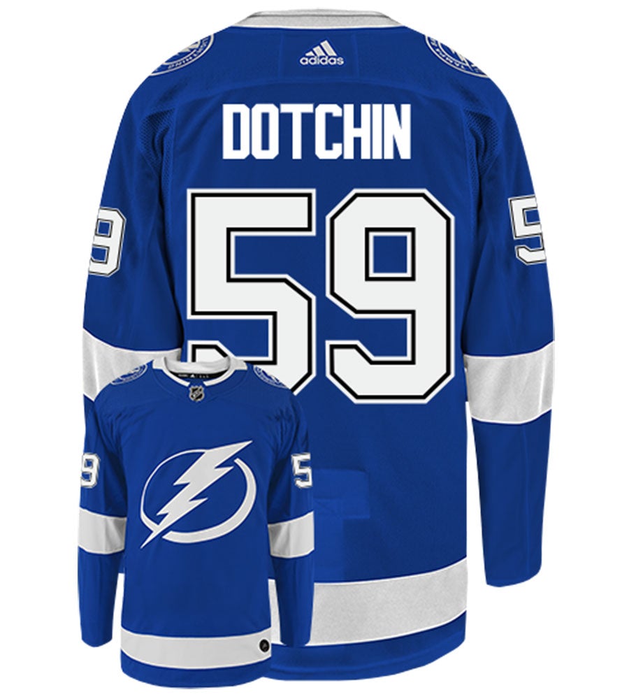 Jake Dotchin Tampa Bay Lightning Adidas Authentic Home NHL Hockey Jersey