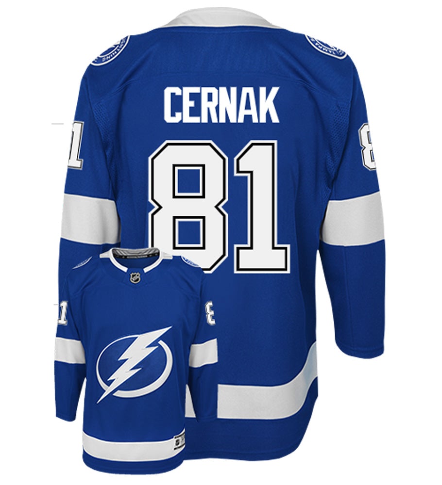 Erik Cernak Tampa Bay Lightning Youth Home NHL Replica Hockey Jersey