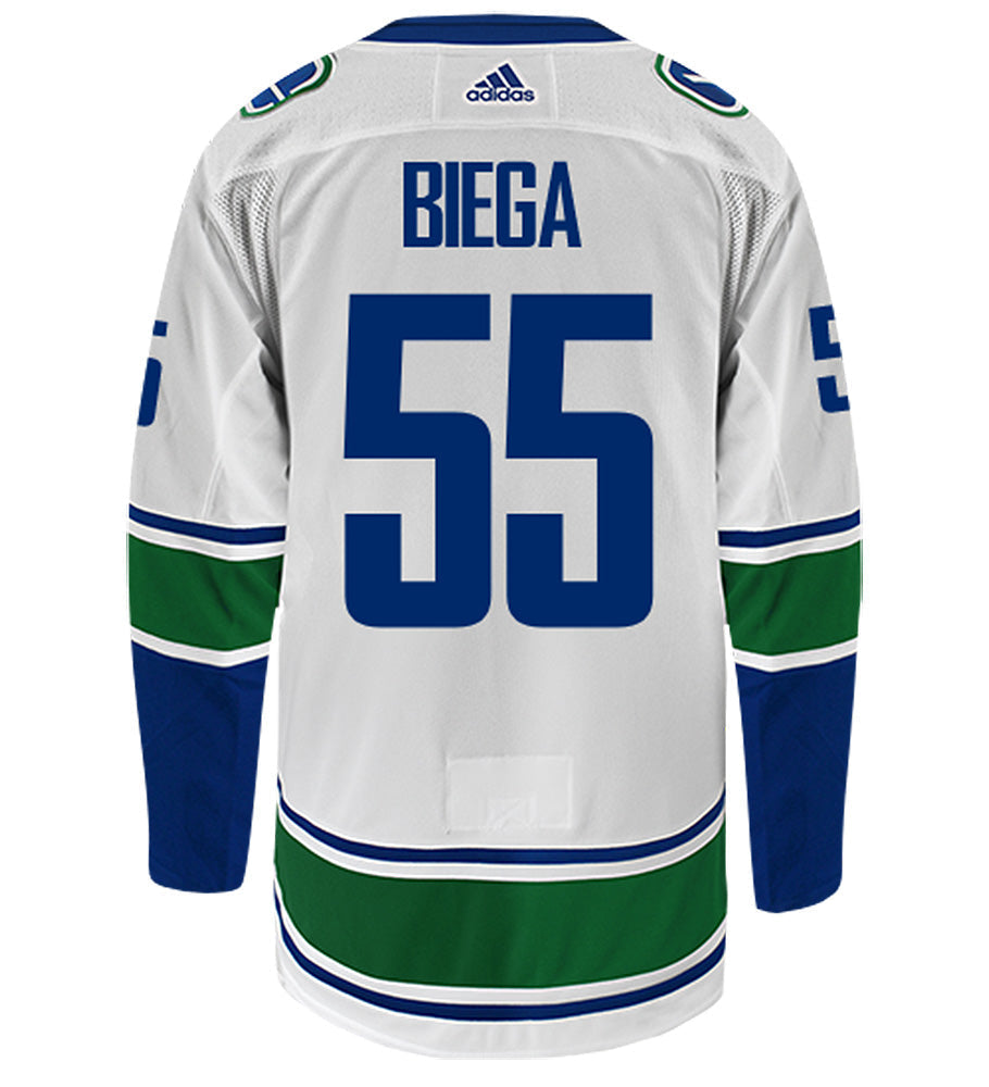 Alex Biega Vancouver Canucks Adidas Authentic Away NHL Hockey Jersey