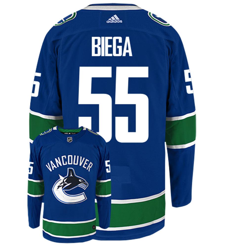Alex Biega Vancouver Canucks Adidas Authentic Home NHL Hockey Jersey