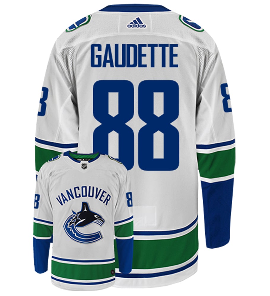 Adam Gaudette Vancouver Canucks Adidas Authentic Away NHL Hockey Jersey