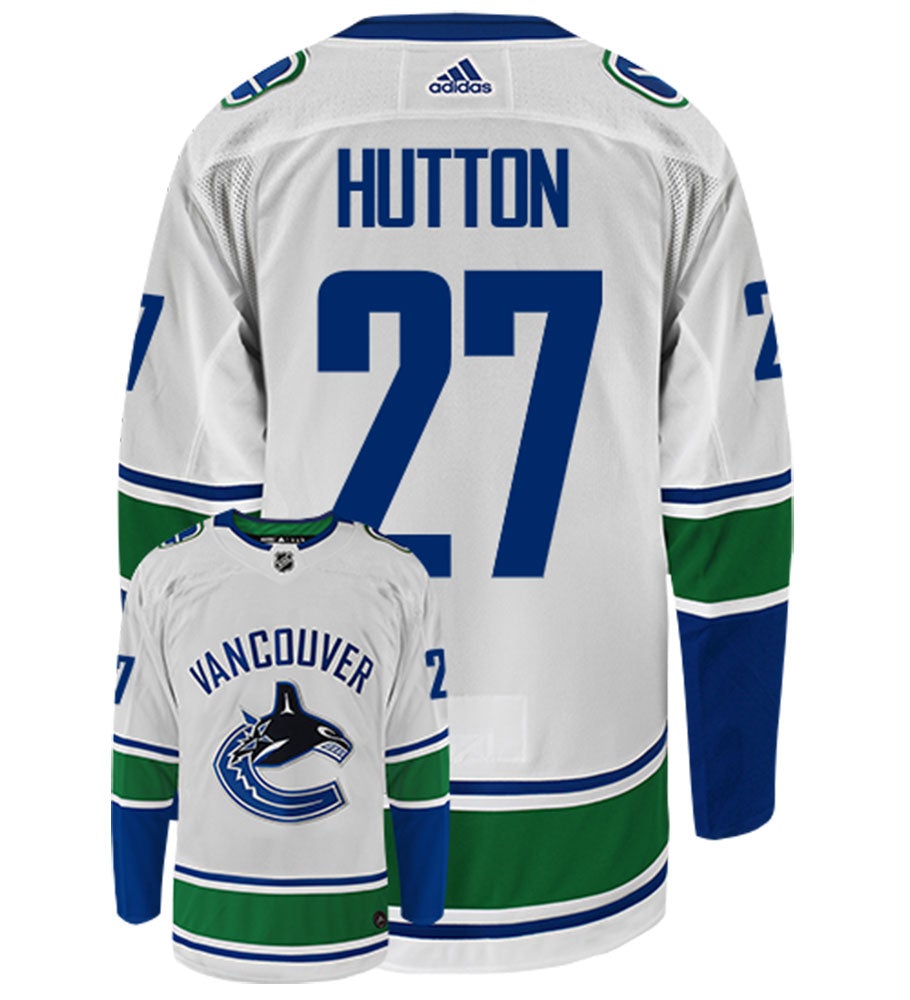 Ben Hutton Vancouver Canucks Adidas Authentic Away NHL Hockey Jersey