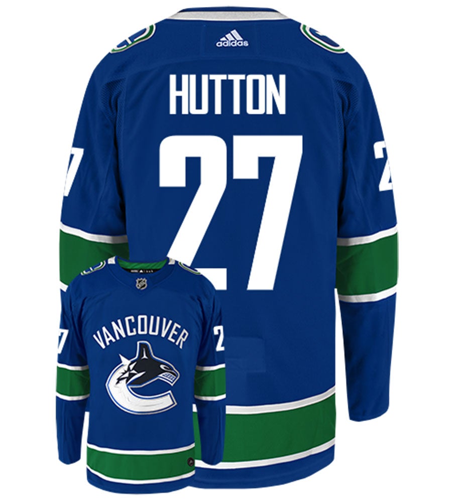 Ben Hutton Vancouver Canucks Adidas Authentic Home NHL Hockey Jersey