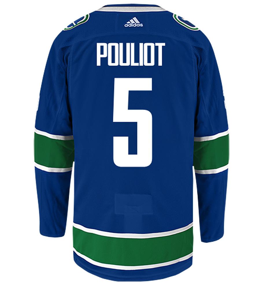 Derrick Pouliot Vancouver Canucks Adidas Authentic Home NHL Hockey Jersey