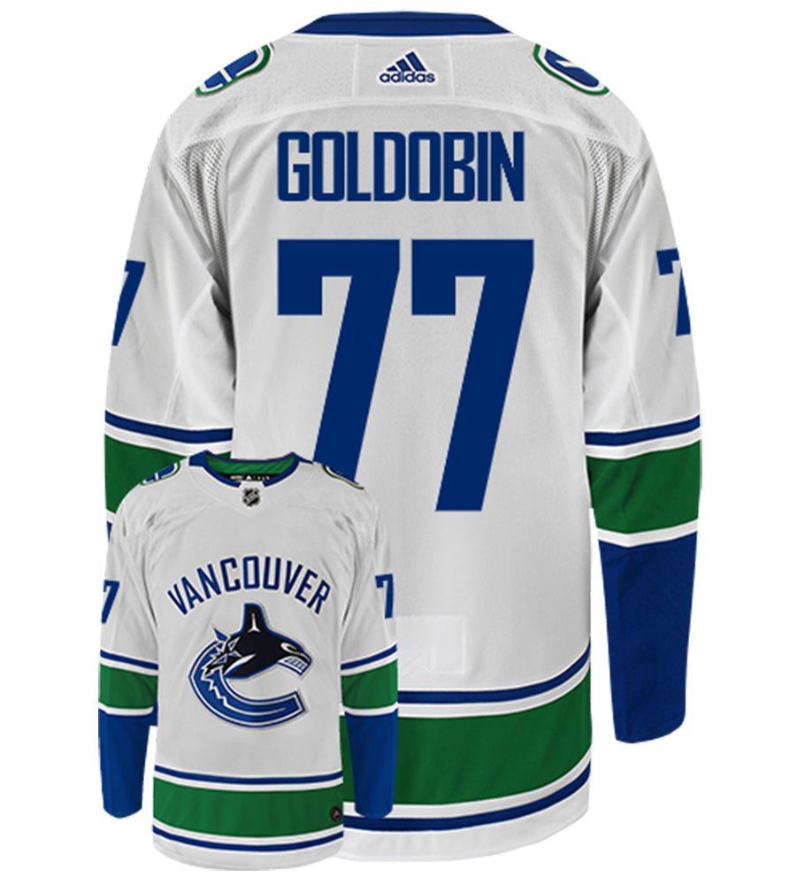 Adidas Vancouver Canucks No77 Nikolay Goldobin White Road Authentic Stitched NHL Jersey