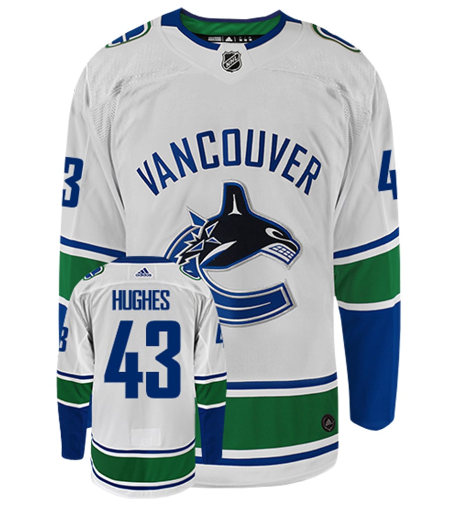 Quinn Hughes Vancouver Canucks Adidas Authentic Away NHL Hockey Jersey