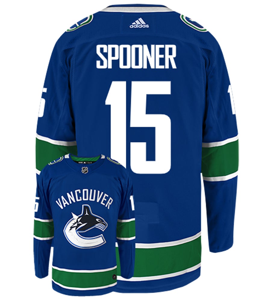 Ryan Spooner Vancouver Canucks Adidas Authentic Home NHL Hockey Jersey