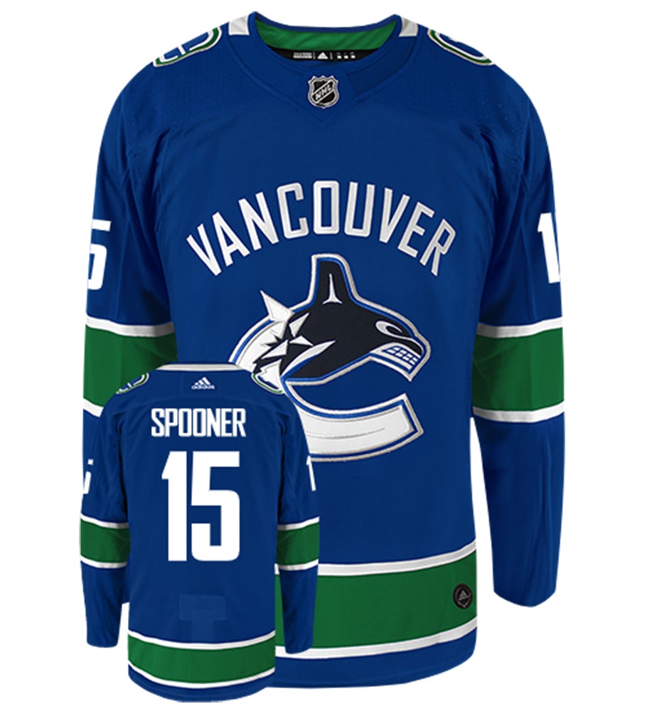 Ryan Spooner Vancouver Canucks Adidas Authentic Home NHL Hockey Jersey