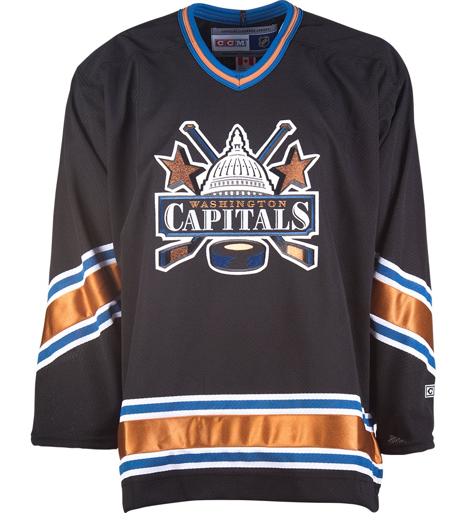 Washington Capitals CCM Vintage 2000 Black Replica NHL Hockey Jersey