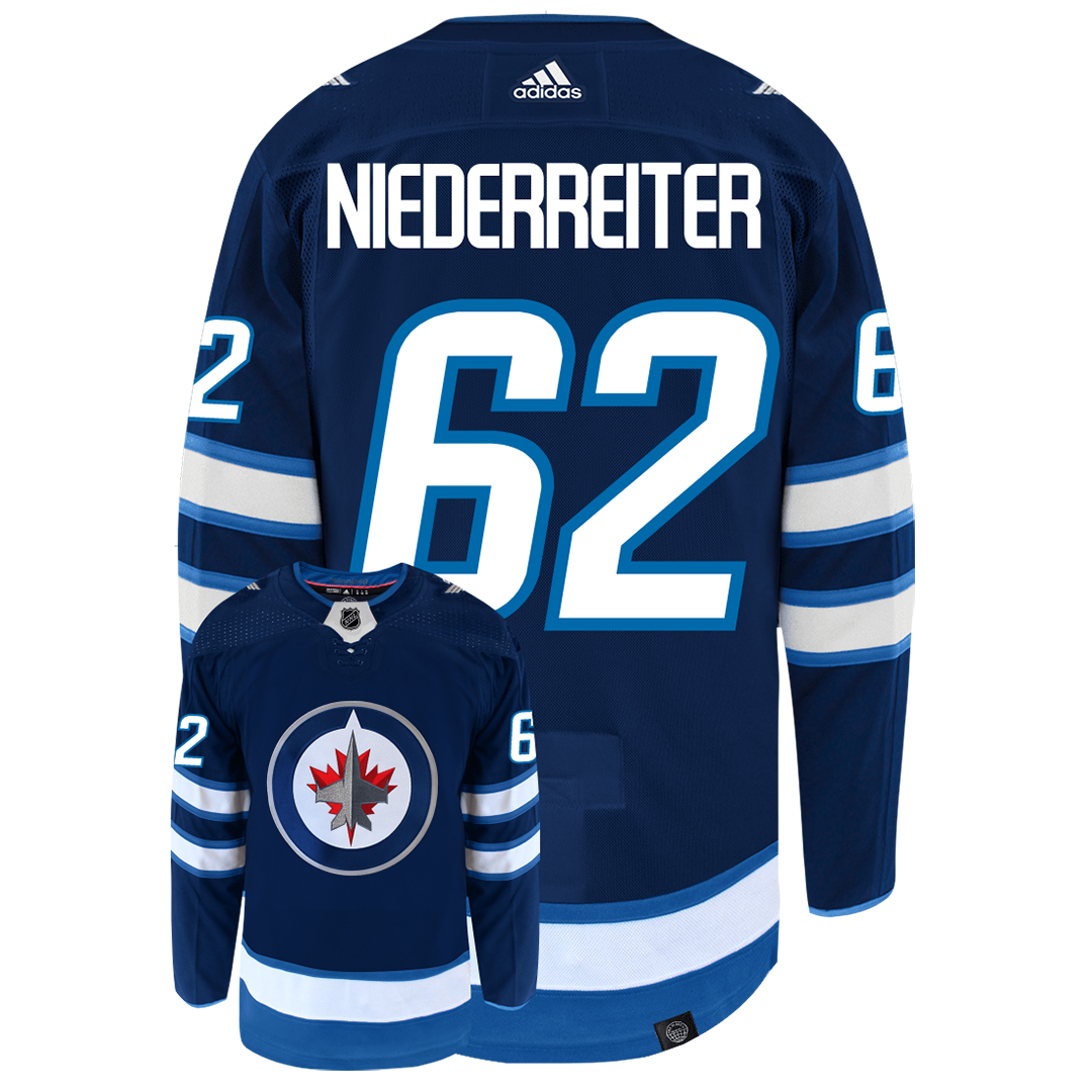 Nino Niederreiter Winnipeg Jets Adidas Primegreen Authentic NHL Hockey Jersey
