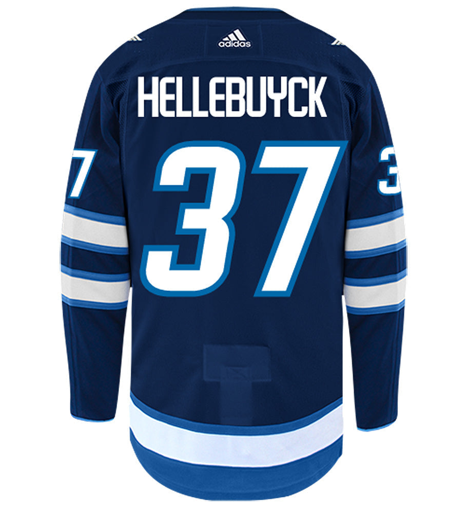 Connor Hellebuyck Winnipeg Jets Adidas Authentic Home NHL Hockey Jersey