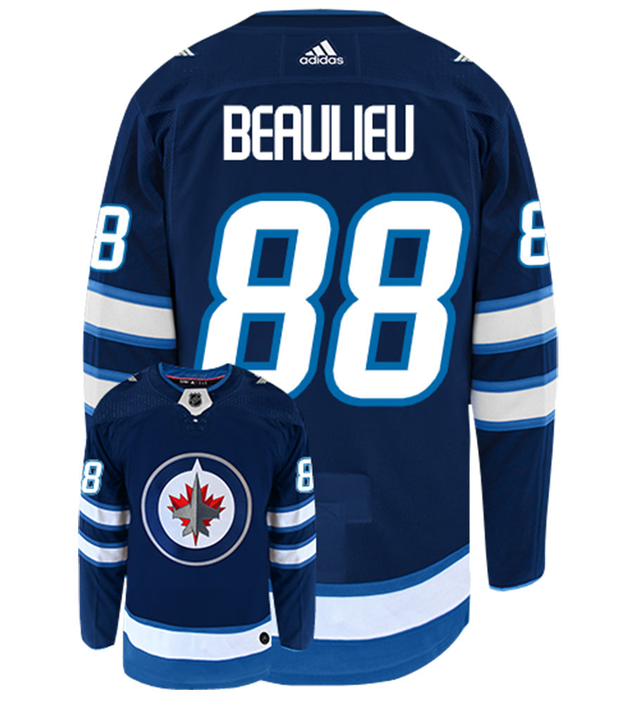 Nathan Beaulieu Winnipeg Jets Adidas Authentic Home NHL Hockey Jersey