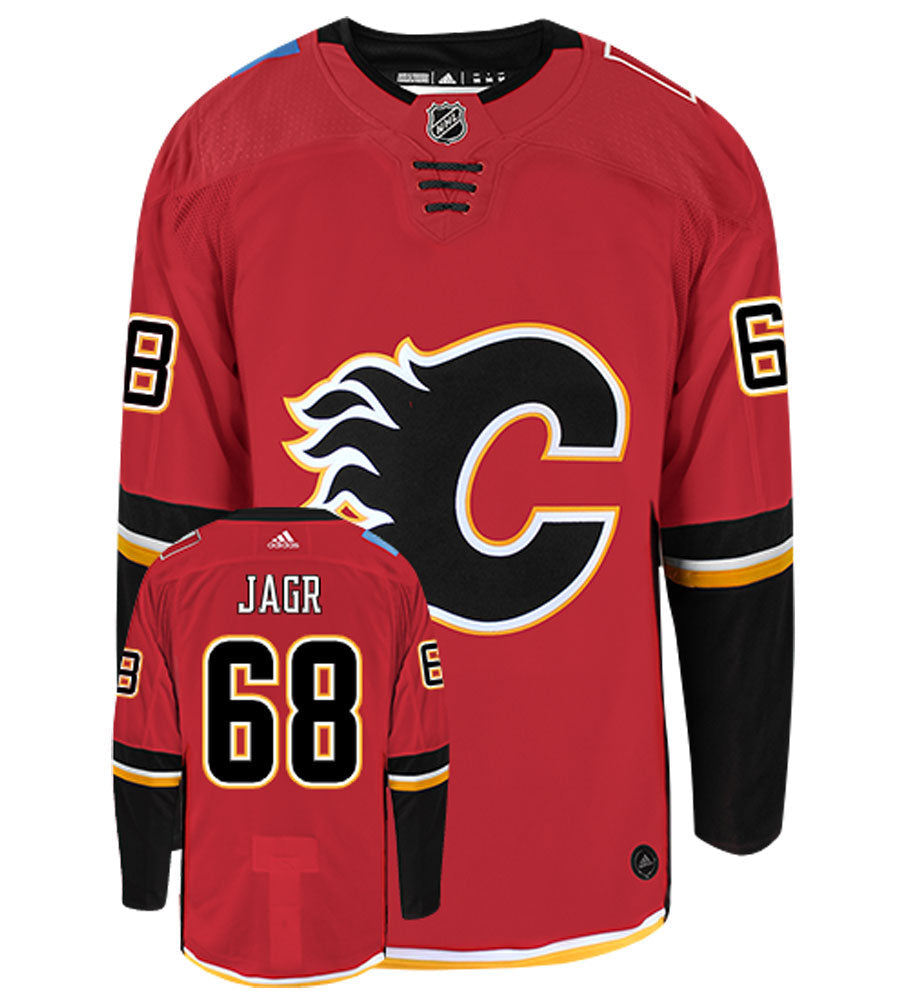 Jaromir Jagr Calgary Flames Adidas Authentic Home NHL Hockey Jersey