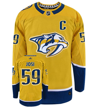 Roman Josi Nashville Predators Adidas Primegreen Authentic Home NHL Hockey Jersey - Front/Back View