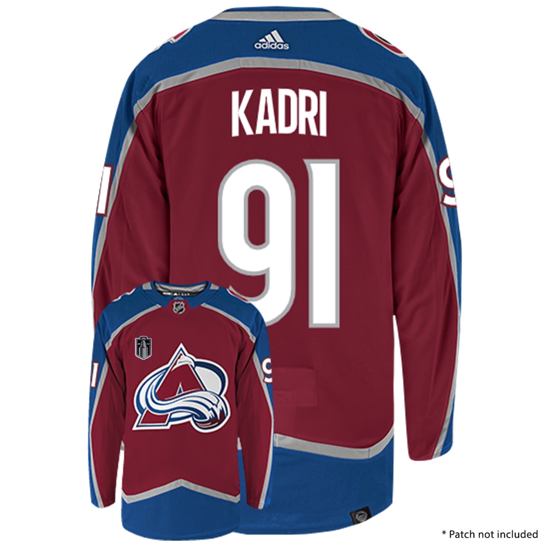 Nazem Kadri Colorado Avalanche Adidas Primegreen Authentic Home NHL Hockey Jersey - Back/Front View