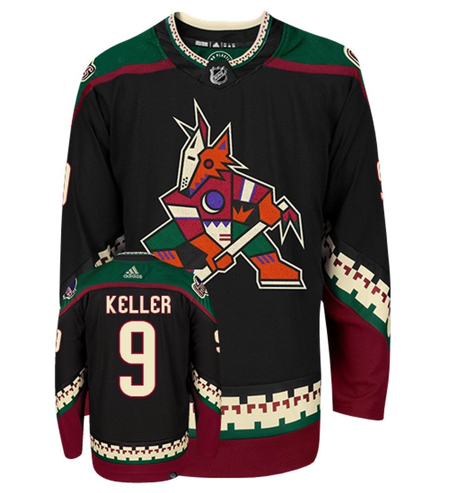 Clayton Keller Arizona Coyotes Adidas Primegreen Authentic Home NHL Hockey Jersey - Front/Back View
