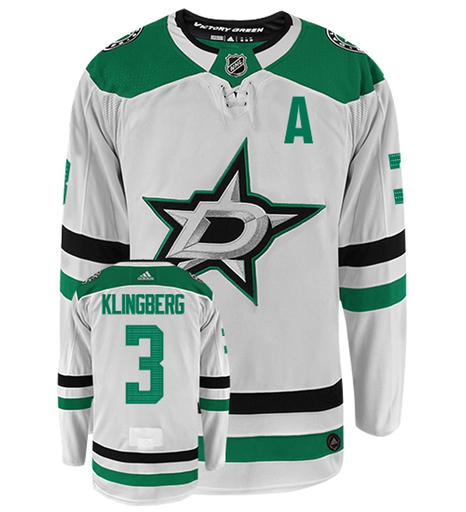 John Klingberg Dallas Stars Adidas Authentic Away NHL Hockey Jersey