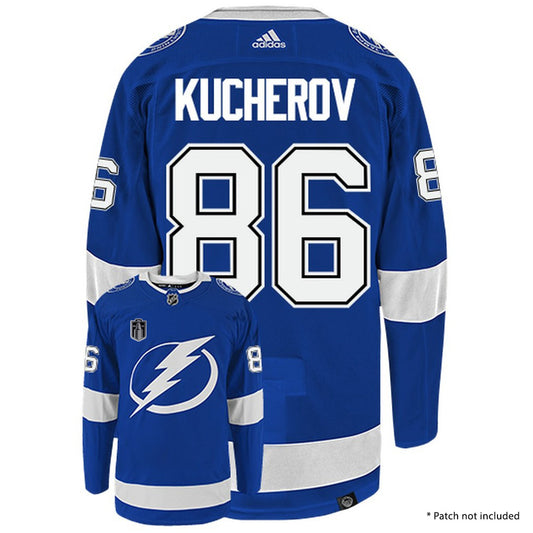 Nikita Kucherov Tampa Bay Lightning Adidas Primegreen Authentic NHL Hockey Jersey - Back/Front View