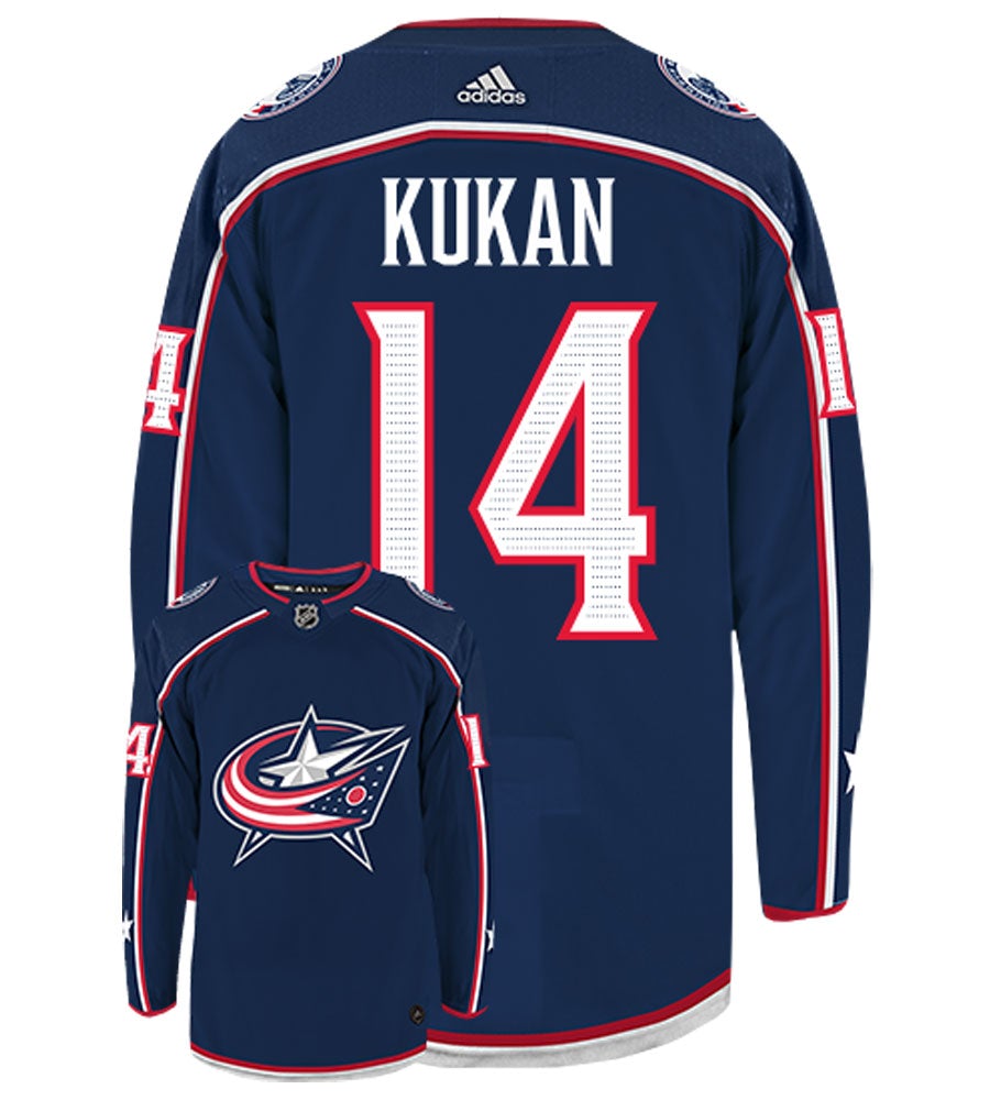 Dean Kukan Columbus Blue Jackets Adidas Authentic Home NHL Jersey