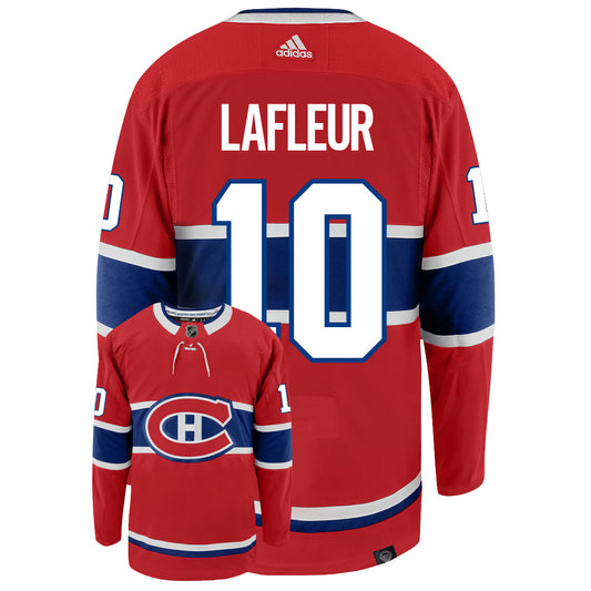Guy Lafleur Montreal Canadiens Adidas Home Primegreen Authentic NHL Hockey Jersey - Back/Front View