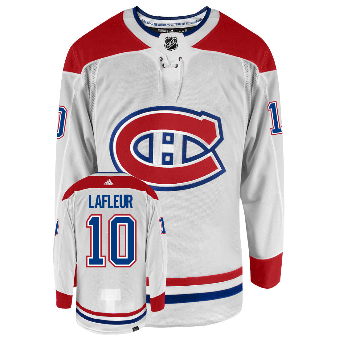 Guy Lafleur Montreal Canadiens Adidas Away Primegreen Authentic NHL Hockey Jersey - Front/Back View