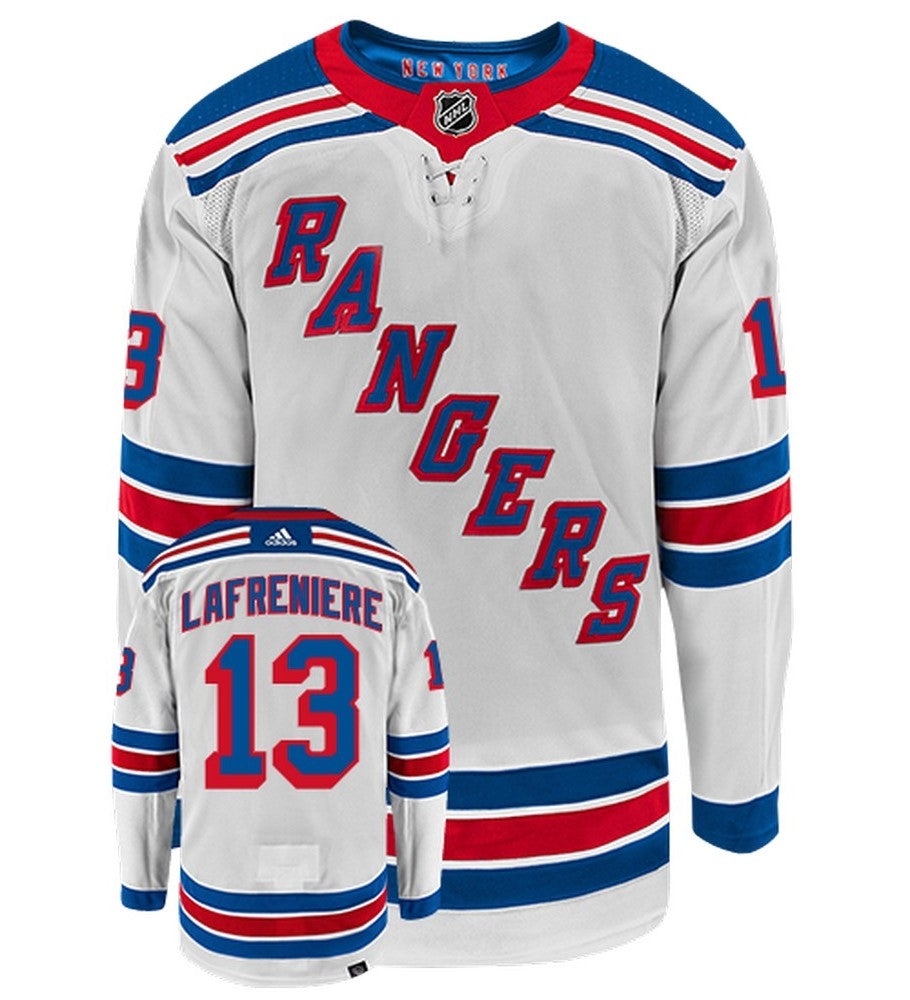 Alexei LafreniÃ¨re New York Rangers Adidas Primegreen Authentic Away NHL Hockey Jersey - Front/Back View