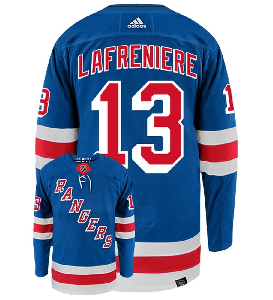 Alexei LafreniÃ¨re New York Rangers Adidas Primegreen Authentic Home NHL Hockey Jersey - Back/Front View