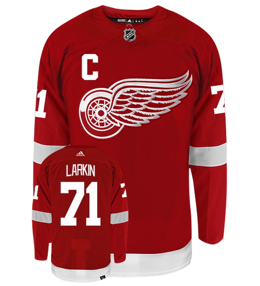 Dylan Larkin Detroit Red Wings Adidas Primegreen Authentic Home NHL Hockey Jersey - Front/Back View
