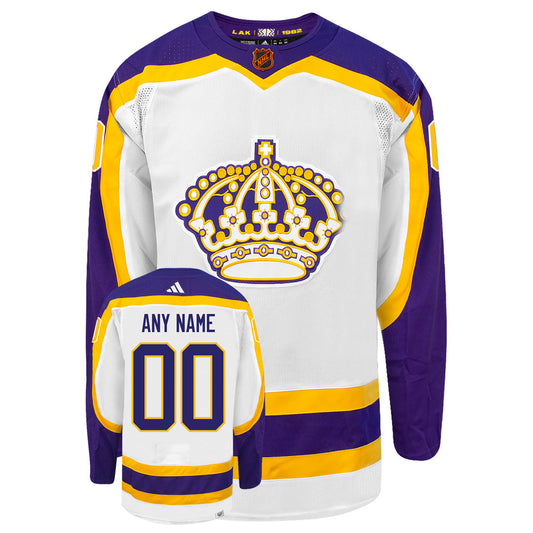 Customizable Los Angeles Kings Adidas 2022 Primegreen Reverse Retro Authentic NHL Hockey Jersey