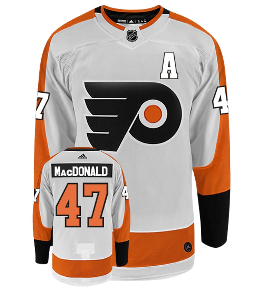 Andrew MacDonald Philadelphia Flyers Adidas Authentic Away NHL Hockey Jersey