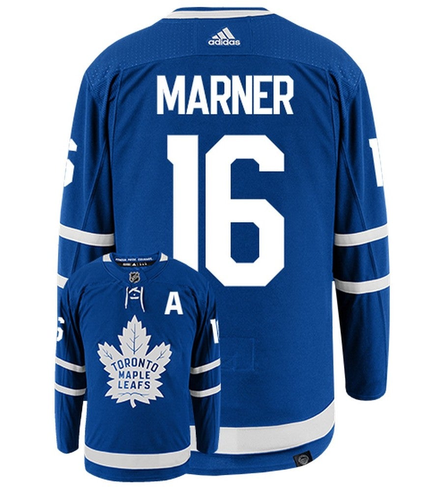 Mitch Marner Toronto Maple Leafs Adidas Primegreen Authentic Home NHL Hockey Jersey - Back/Front View