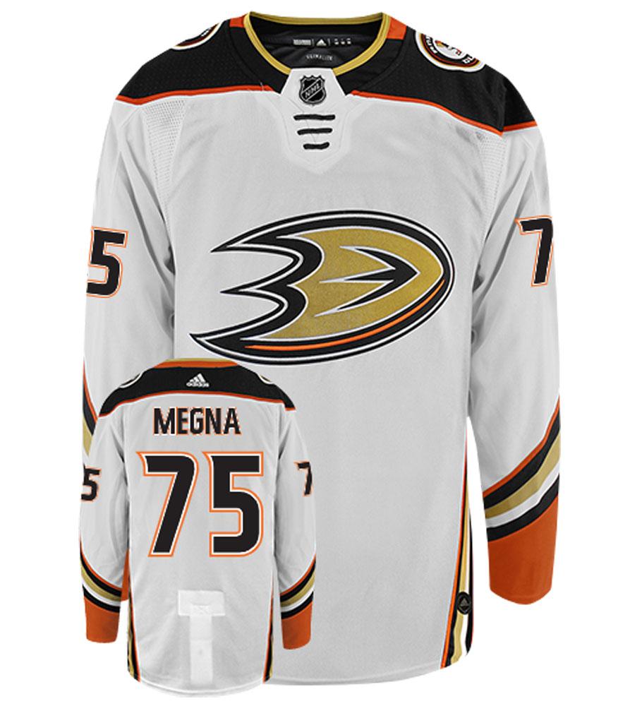 Jaycob Megna Anaheim Ducks Adidas Authentic Away NHL Hockey Jersey