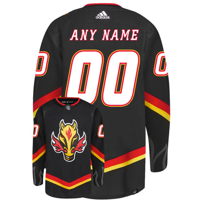 Customizable Calgary Flames Adidas Primegreen Authentic NHL Hockey Jersey