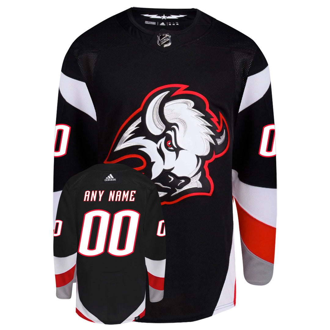 Custom Buffalo Sabres Hockey Jersey Name and Number 2022-23 Black