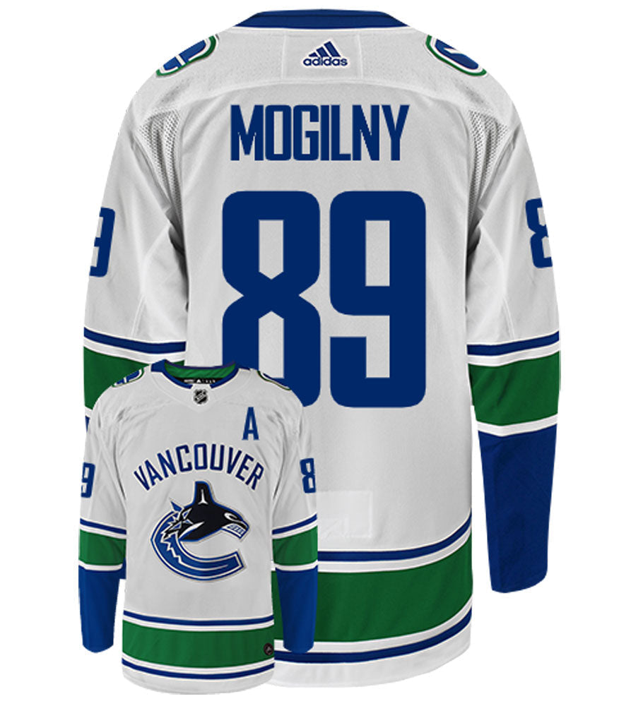 Alexander Mogilny Vancouver Canucks Adidas Authentic Away NHL Vintage Hockey Jersey