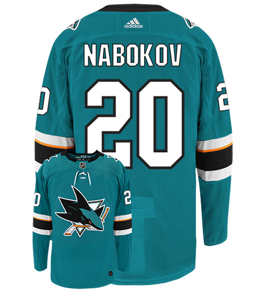 Evgeni Nabokov San Jose Sharks Adidas Authentic Home NHL Vintage Hockey Jersey