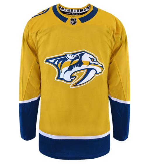 Nashville Predators Adidas Primegreen Authentic Home NHL Hockey Jersey - Front View