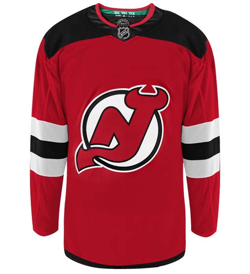 New Jersey Devils Adidas Primegreen Authentic Home NHL Hockey Jersey - Front View