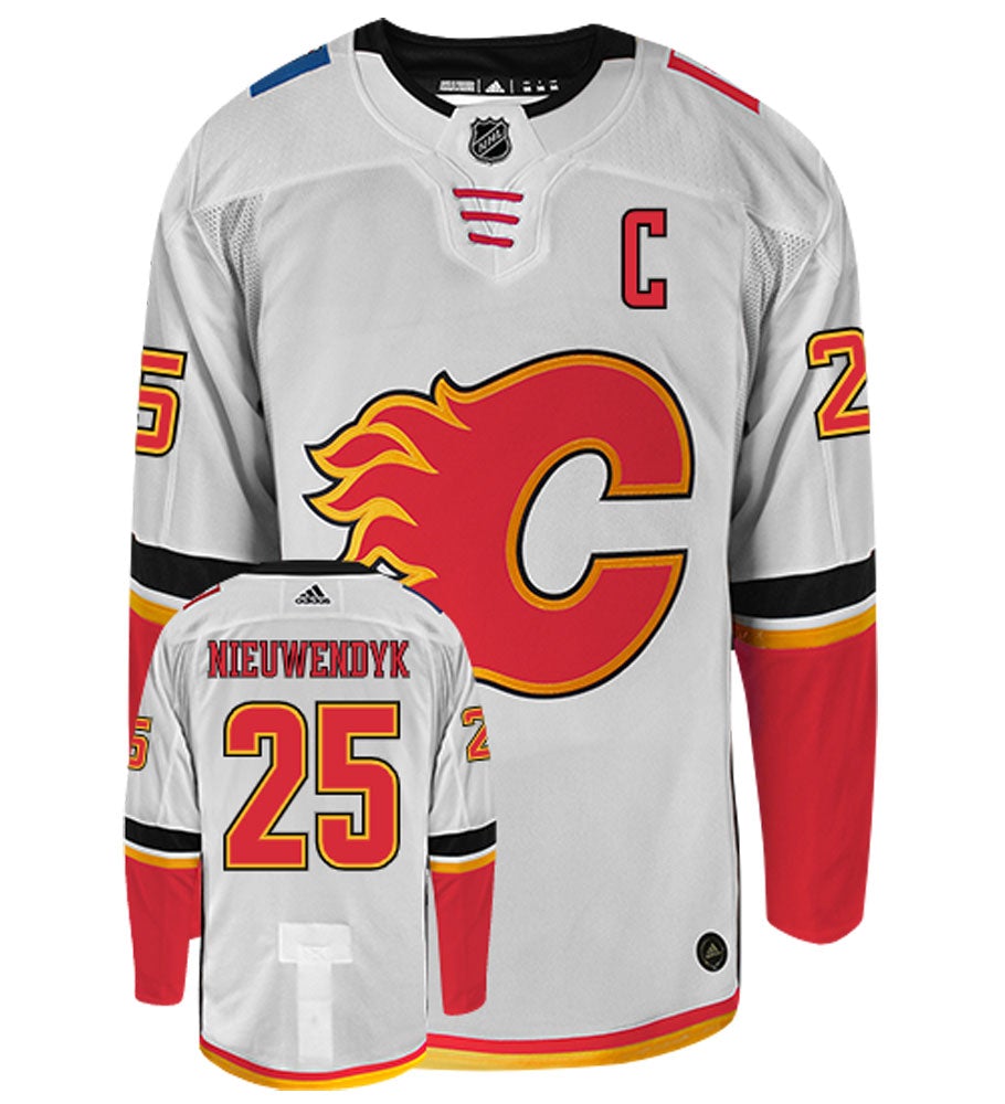 Joe Nieuwendyk Calgary Flames Adidas Authentic Away NHL Vintage Hockey Jersey
