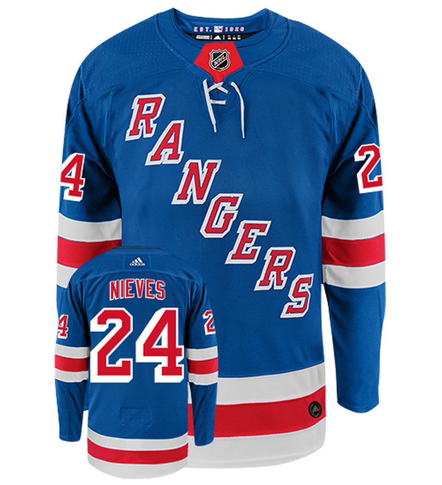 Boo Nieves New York Rangers Adidas Authentic Home NHL Hockey Jersey
