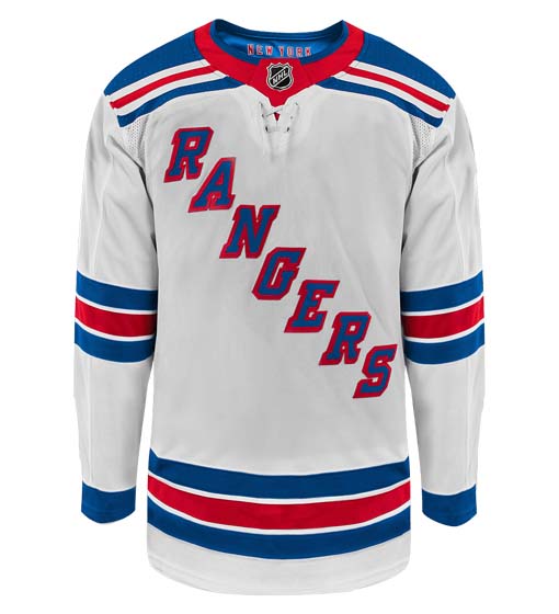 New York Rangers Adidas Primegreen Authentic Away NHL Hockey Jersey - Front View