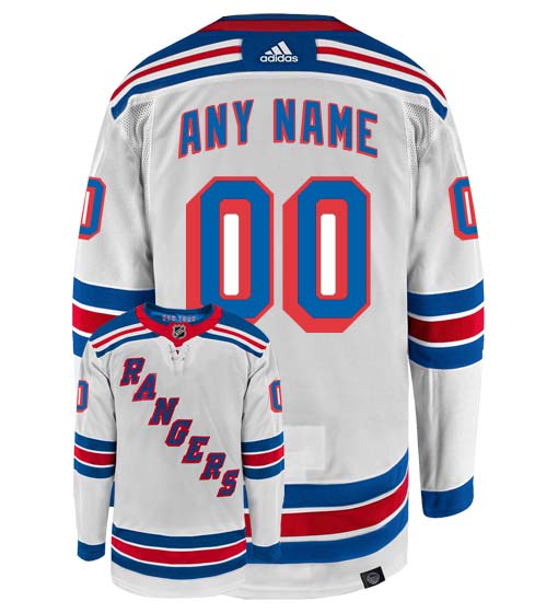 New York Rangers Adidas Primegreen Authentic Away NHL Hockey Jersey - Back/Front View