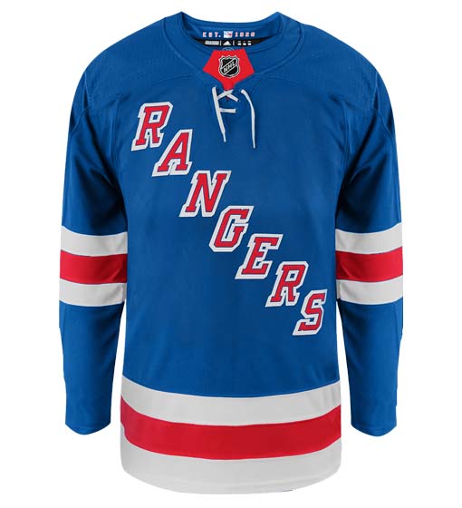 New York Rangers Adidas Primegreen Authentic Home NHL Hockey Jersey - Front View