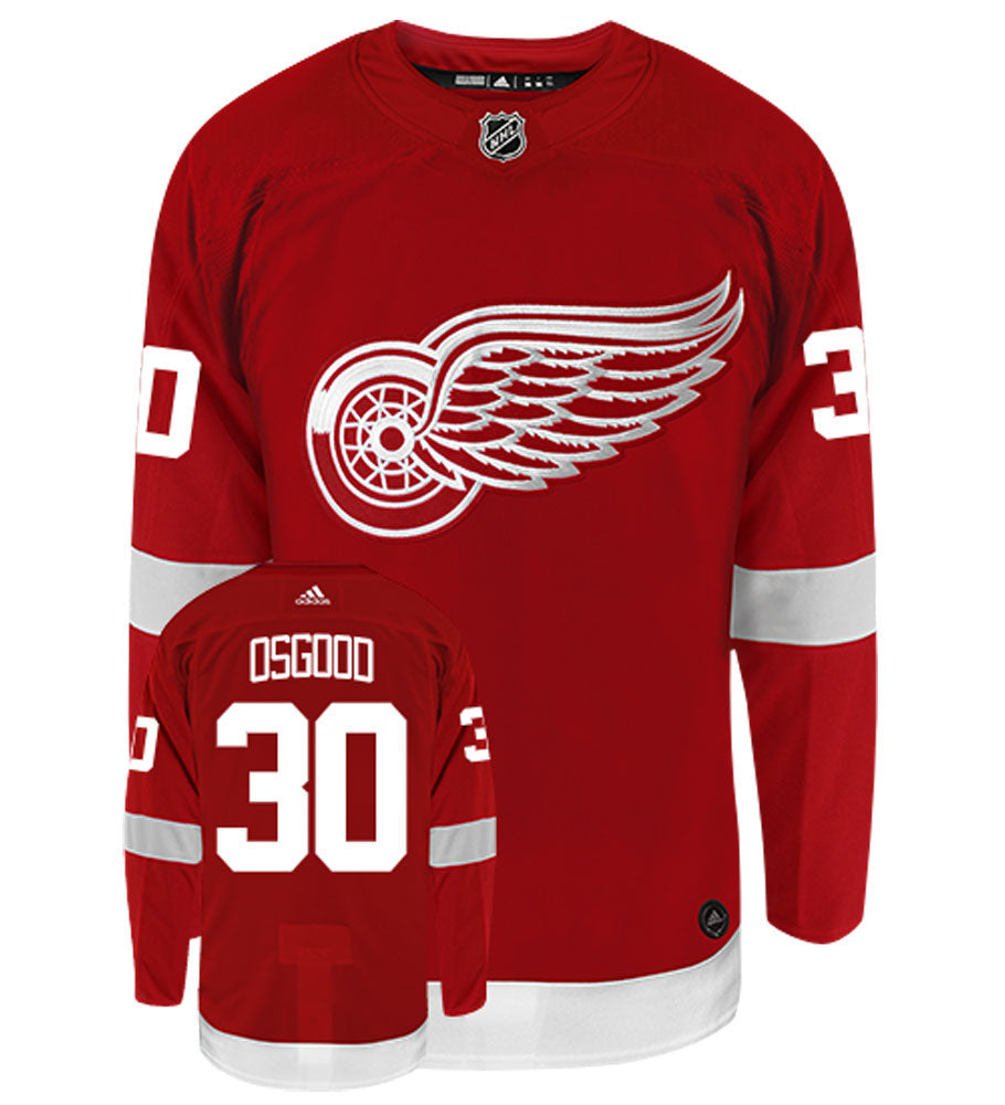 Chris Osgood Detroit Red Wings Adidas Authentic Home NHL Vintage Hockey Jersey