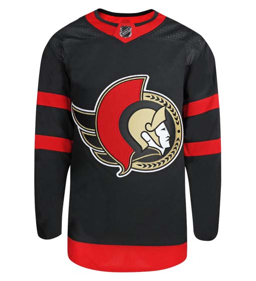 Ottawa Senators Adidas Primegreen Authentic Home NHL Hockey Jersey - Front View
