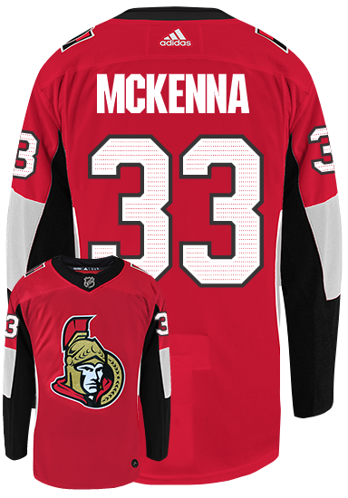 Mike McKenna Ottawa Senators Adidas Authentic Home NHL Jersey