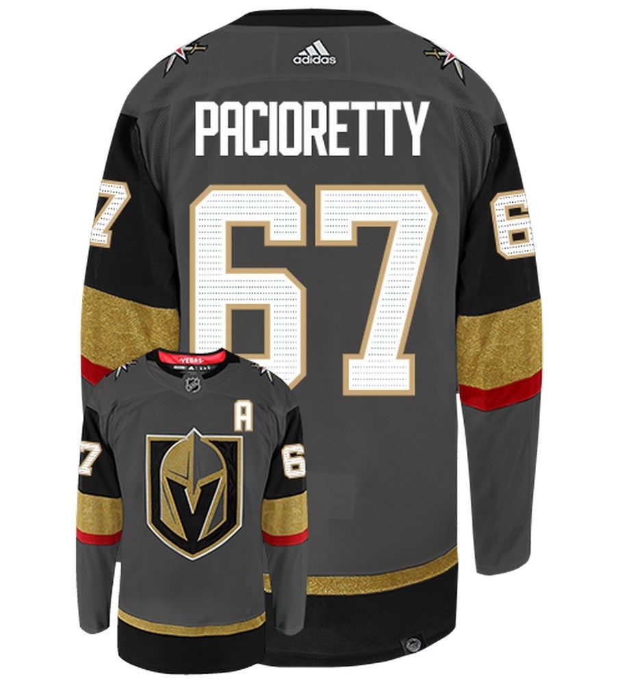 Max Pacioretty Vegas Golden Knights Adidas Primegreen Authentic Home NHL Hockey Jersey - Back/Front View